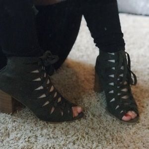 Deep Green Chunky Heels